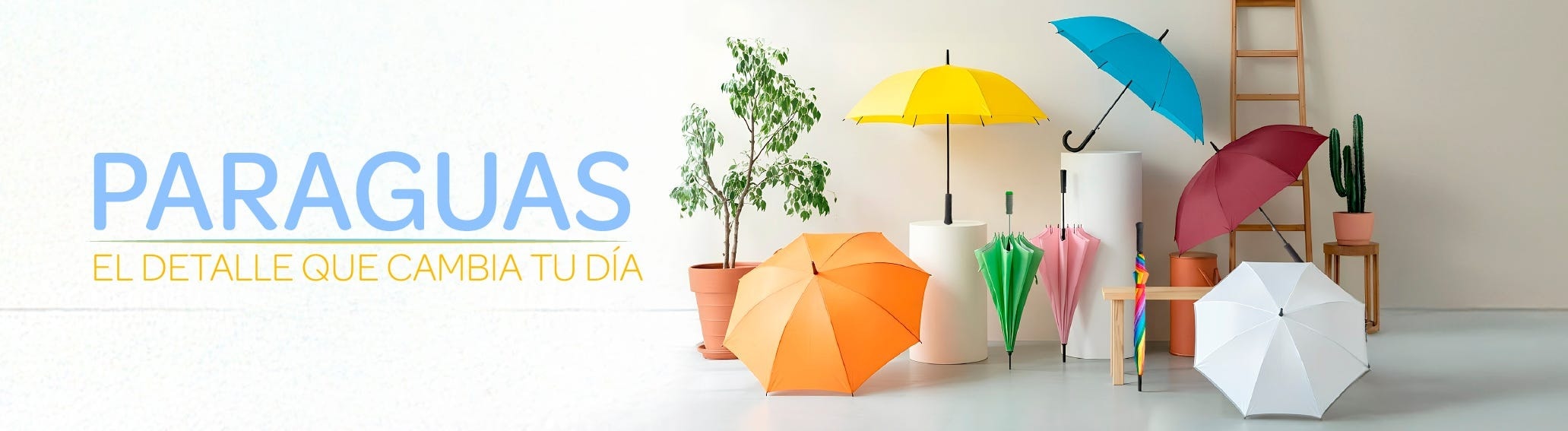banner ilustrativo de ventas de paraguas